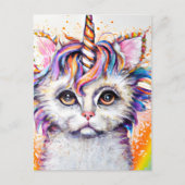 Carte Postale Unicorne Fluffy Kitten (Devant)
