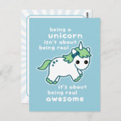 Carte Postale Unicorne géniale (Devant / Derrière)