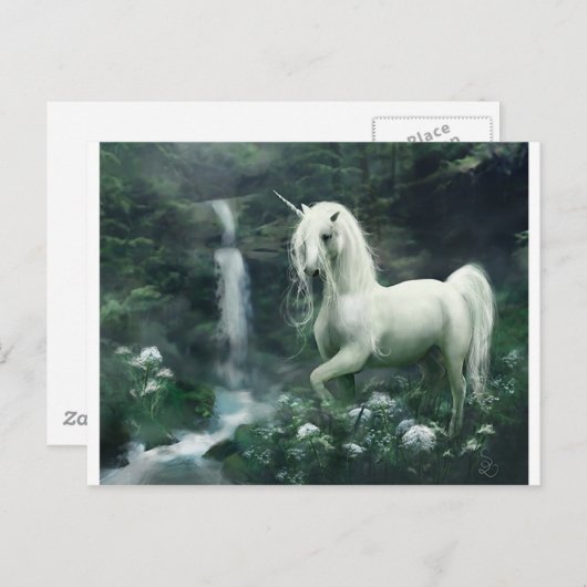 Carte Postale unicorne-imaginaire (Devant / Derrière)