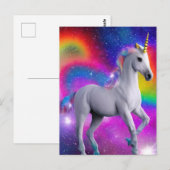 Carte Postale Unicorne magique (Devant / Derrière)