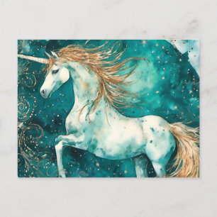 Carte Postale Unicorne magique