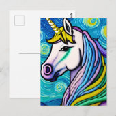 Carte Postale Unicorne magique (Devant / Derrière)