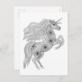 Carte Postale Unicorne magique inspirée (Devant / Derrière)