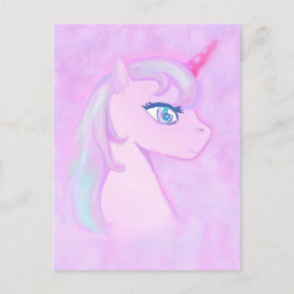 carte postale unicorne mignonne