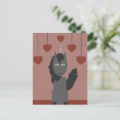 Carte Postale Unicorne noire (Debout devant)