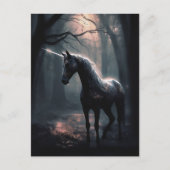 Carte Postale Unicorne noire (Devant)