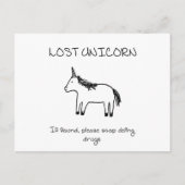 Carte Postale Unicorne perdue (Devant)
