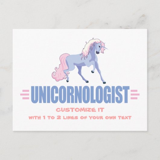 Carte Postale Unicorne personnalisée (Devant)