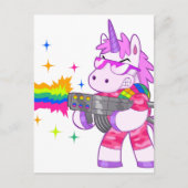 Carte Postale Unicorne pourpre - Arme (Devant)