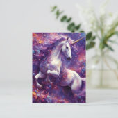 Carte Postale Unicorne Purple Mane (Debout devant)