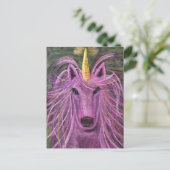 Carte Postale Unicorne rose funky (Debout devant)
