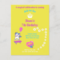 Unicorne sur skateboard avec légendes personnalisé