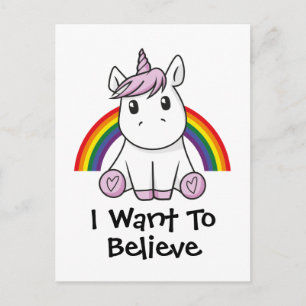Carte Postale Unicorne (texte modifiable) Illustration