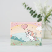 Carte Postale Unicorn's Heart Balloon (Debout devant)