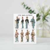 Carte Postale Uniforme américain de guerre civile (Debout devant)
