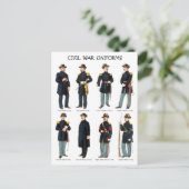 Carte Postale Uniforme américain de guerre civile (Debout devant)