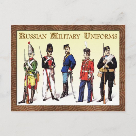 Carte Postale Uniforme militaire russe (Devant)