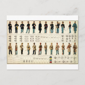 Carte Postale Uniformes de guerre civile de Bien (1895)
