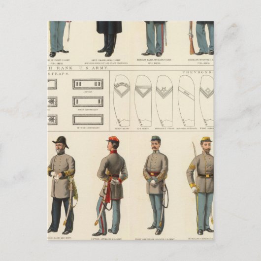 Carte Postale Uniformes, US, CS (Devant)