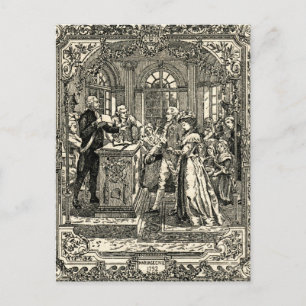 Carte Postale Union civile pour le roi Louis XIV et Maria