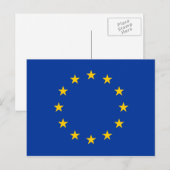 Carte Postale Union européenne - Drapeau UE (Devant / Derrière)
