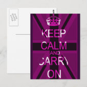 Carte postale Union Jack au calme (Devant / Derrière)