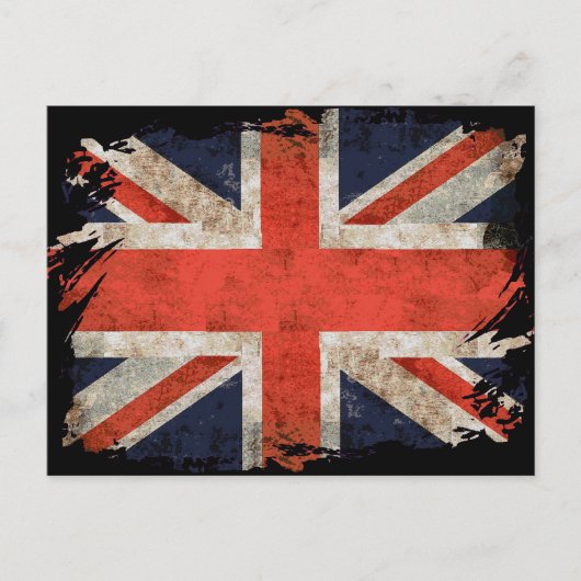 Carte Postale Union Jack déchiquetée âgée (Devant)