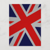 Carte Postale Union Jack moderne sur l'impression en fibre de ca (Devant)