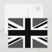 Carte Postale Union Jack noir et gris (Devant / Derrière)