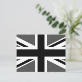 Carte Postale Union Jack noire et grise (Debout devant)