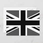 Carte Postale Union Jack noire et grise (Devant / Derrière)