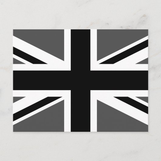 Carte Postale Union Jack noire et grise (Devant)