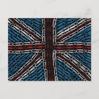 Carte Postale Union Jack of Paperclips