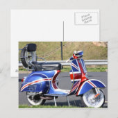 Carte postale Union Jack Scooter (Devant / Derrière)