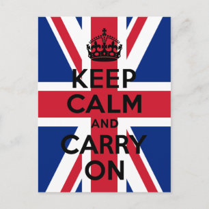 Carte Postale Union Jack se calme et continue