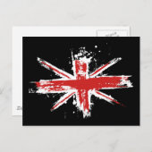 Carte postale Union Jack Splatter (Devant / Derrière)