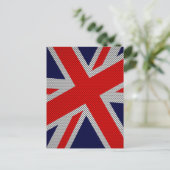 Carte Postale Union Jack sur l'impression en fibre de carbone (Debout devant)