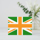 Carte Postale Union Jack vert et orange (Debout devant)