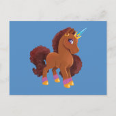 Carte Postale Unique la licorne debout Fière (Devant)
