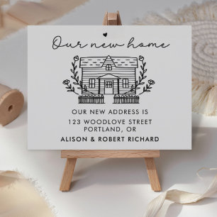 Carte Postale Unique Notre Nouveau Hom Nouvelle Adresse Moving F