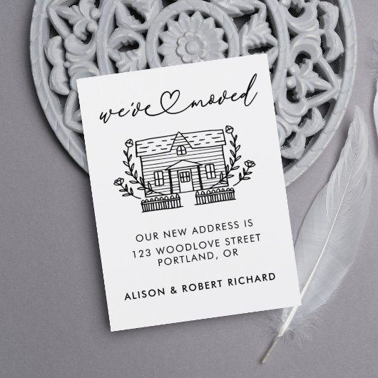 Carte Postale Unique Nous avons déplacé une nouvelle adresse Mov
