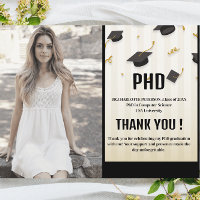 Unique Photo PhD Fête de Remise des Diplômes Merci