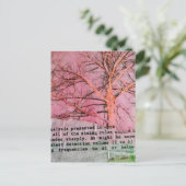Carte Postale Unique Winter Tree Mixed Media Collage (Debout devant)