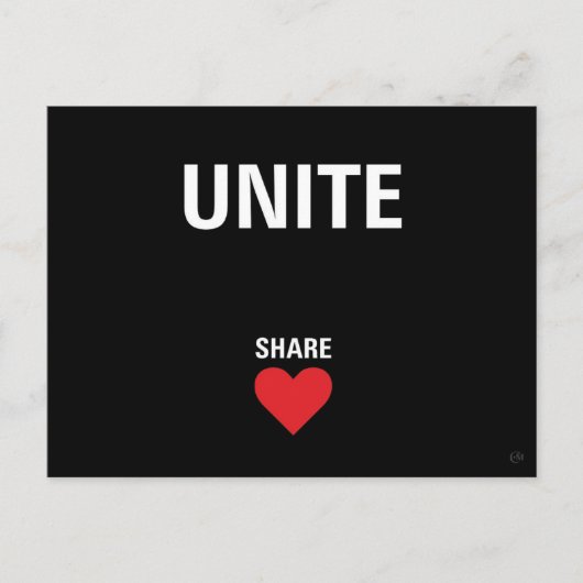 Carte Postale Unir la démocratie humanitaire (Devant)