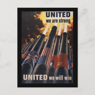 Carte Postale Unis Nous Sommes Forts Unis Nous Gagnerons