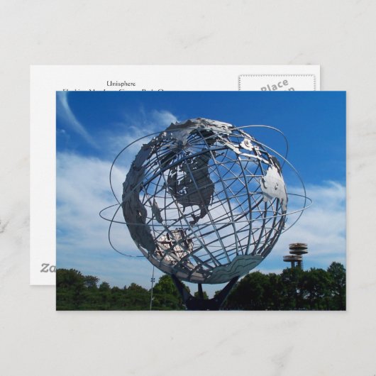 Carte postale Unisphere (Devant / Derrière)