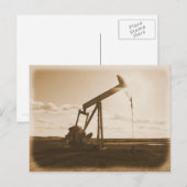Carte postale Unité de pompage de puits d'huile (Devant / Derrière)