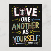 Carte Postale Unite With Love : Embrassez le message (Devant)