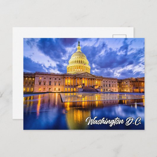 Carte Postale United States Capital Building, Washington, D.C. (Devant / Derrière)