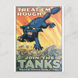 Carte Postale United States Tank Corps. vers 1918